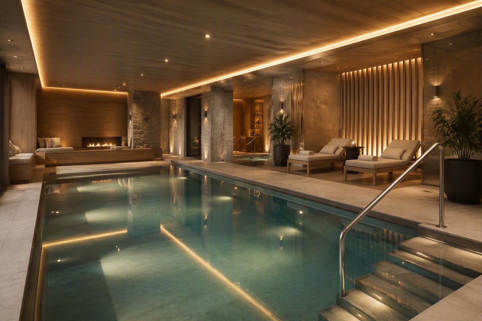 Piscine intérieure premium